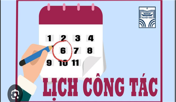 LỊCH LÀM VIỆC TUẦN 36 (Từ ngày 02/9/2024-06/9/2024)